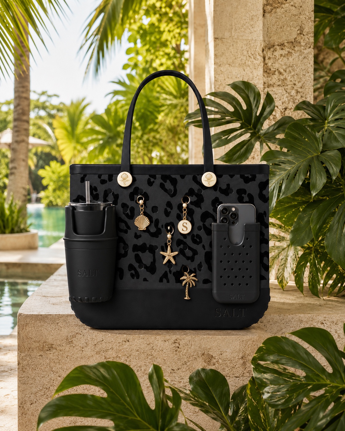 SALT by lumena Leopard Print EVA tote